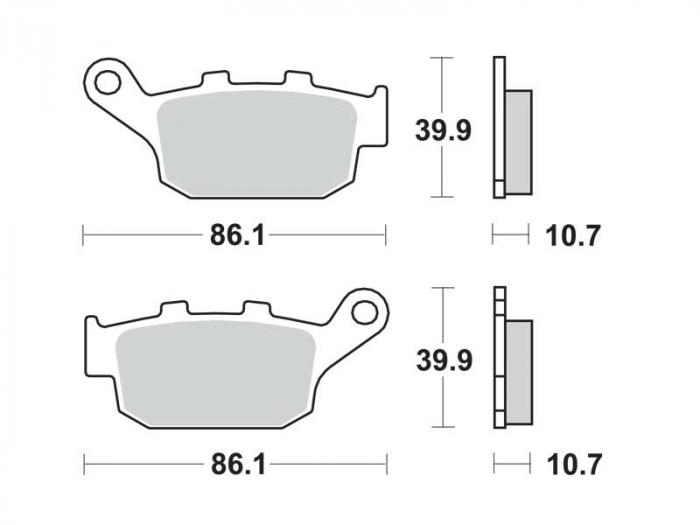 Brake pads - Scooter sintered (dbgh-061-sc / dbgh061sc)