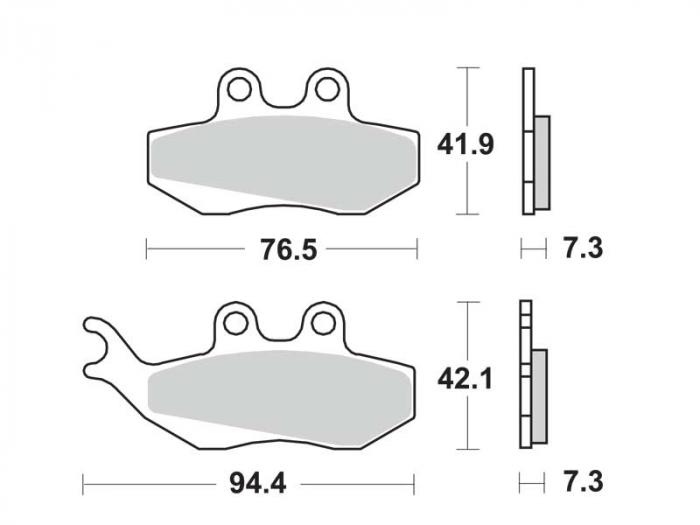 Brake pads - Scooter sintered (dbgh-173-sc / dbgh173sc)