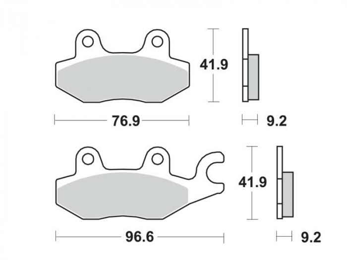 Plaquettes de frein - Scooter métal fritté (dbgh-207-sc / dbgh207sc)