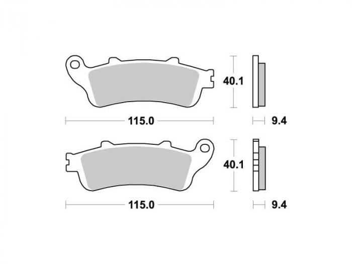 Brake pads - Scooter sintered (dbgh-266-sc / dbgh266sc)