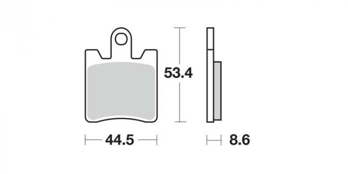 Brake pads - Scooter sintered (dbgh-268-sc / dbgh268sc)
