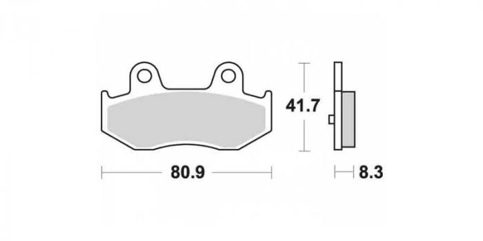 Brake pads - Scooter sintered (dbgh-297-sc / dbgh297sc)