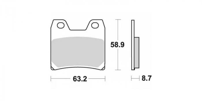 Plaquettes de frein - Métal fritté (dbgh-308 / dbgh308)