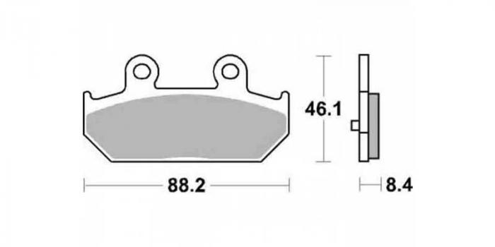 Brake pads - Scooter sintered (dbgh-356-sc / dbgh356sc)