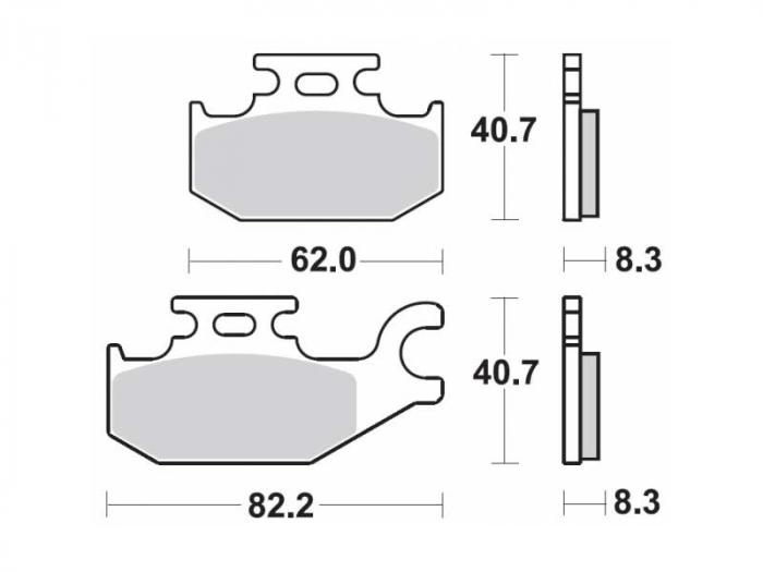 Plaquettes de frein - Scooter métal fritté (dbgh-358-sc / dbgh358sc)