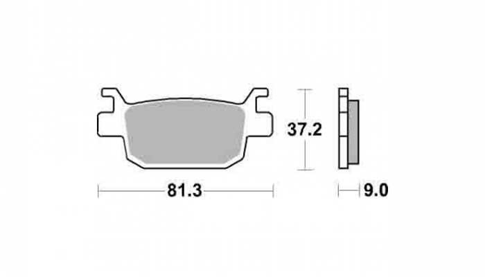 Plaquettes de frein arrière (DBGH-360-SC / dbg266sc)