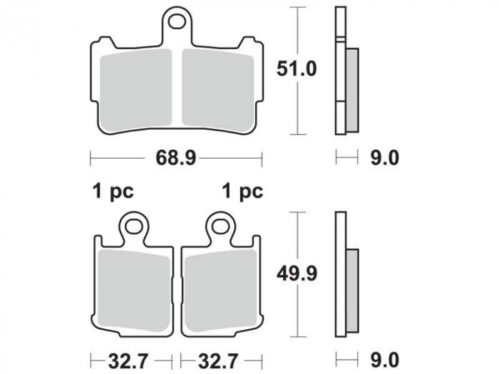 Plaquettes de frein - Métal fritté (dbgh-431 / dbgh431)