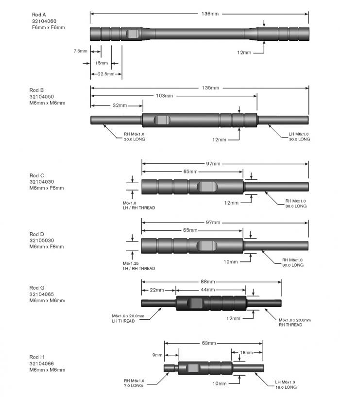 Shift rod - Type G