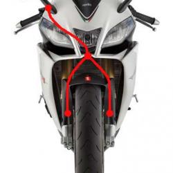 Steel braided brake hose set - front