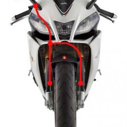 Steel braided brake hose set - front