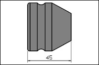 Valblok universeel SM > boring: 10mm - diam. 50 X 45 / 10mm