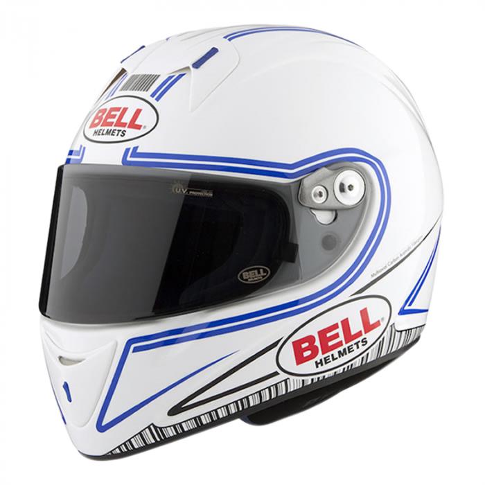 Bell integraal helm - M4R Indy wit/blauw