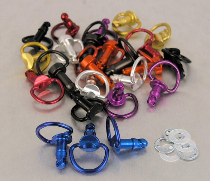 Attache Rapide D-Ring en Alu 17mm - 10 Pcs