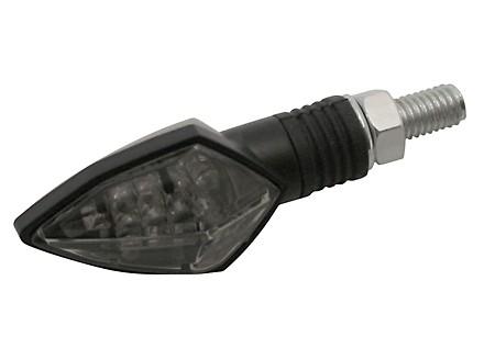 Knipperlichten - korte steel ROCK - zwart / LEDs (203-042) (2 stuks)