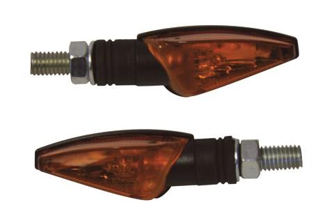 Knipperlichten - korte steel TOLEDO - zwart / oranje 12V / 6W (203-096) (2 stuks)