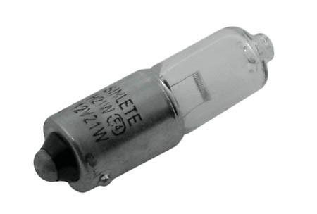 Lamp halogeen kort - 12V / 21W - BAY 9 S (209-405)