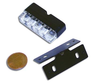 Eclairage plaque universel + support - noir / diodes (256-035)