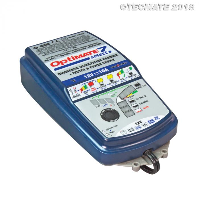 OptiMate 7 Select - 12V / 10A - with power supply service mode - € 0,05 Recupel included