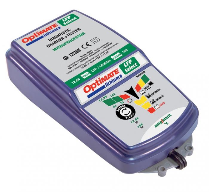 OptiMate Lithium LFP Select - 12,8V-16V / 9,5A-7,5A - € 0,05 Recupel included