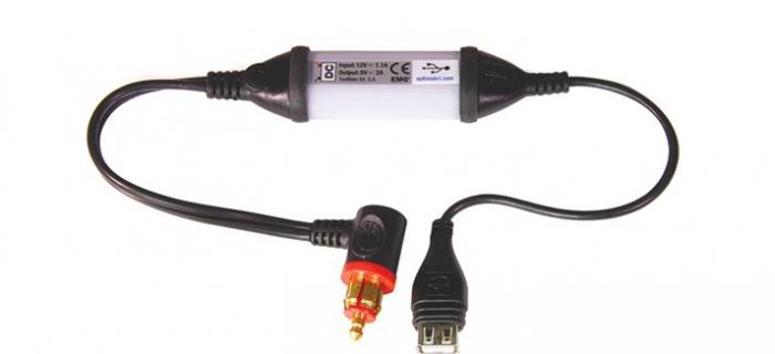 TM-O104 - Universele USB lader met DIN aansluiting - 2100mA