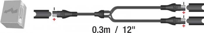 TM-O15 - SAE aansluiting met Y-splitter (zonder zekering)