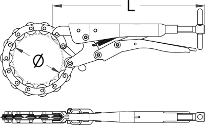 Grip pliers for exhaust pipes