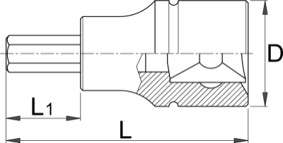 Hexagonal screwdriver socket