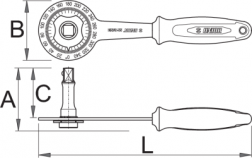 Clé de de serrage angulaire